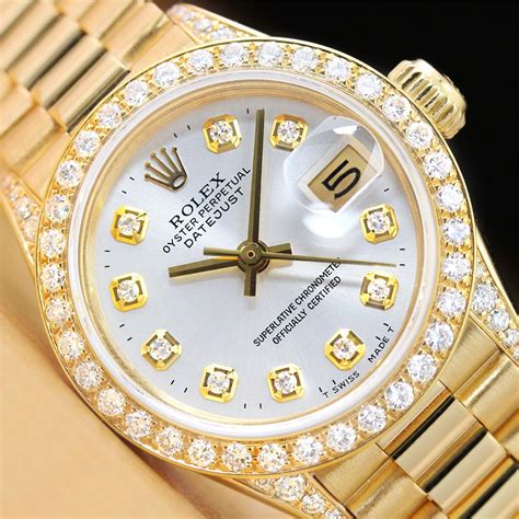 gold and silver ladies rolex|ladies gold Rolex diamond bezel.